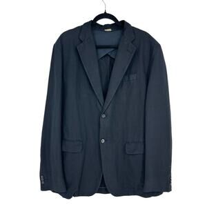 Banana Republic Men’s Linen Cotton Sport Coat 44R Blazer Black 2 Buttons